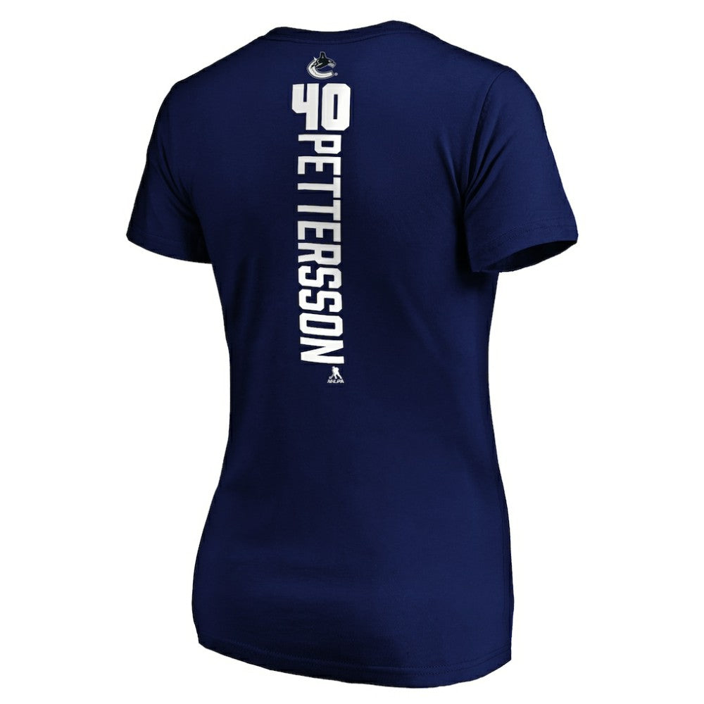Elias Pettersson Vancouver Canucks Women's Playmaker V-Neck T-Shirt
