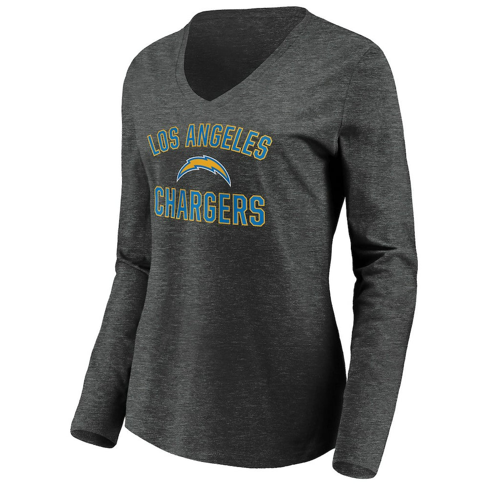 NFL Los Angeles Chargers Women's Victory Arch Long Sleeve V-Neck T-Shirt