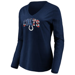 NFL Indianapolis Colts Women's Banner Wave V-Neck Long Sleeve T-Shirt