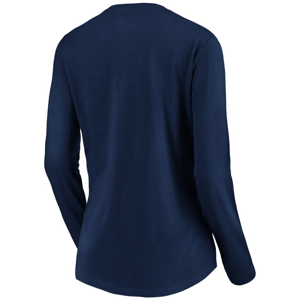 NFL New England Patriots Women's Banner Wave V-Neck Long Sleeve T-Shirt