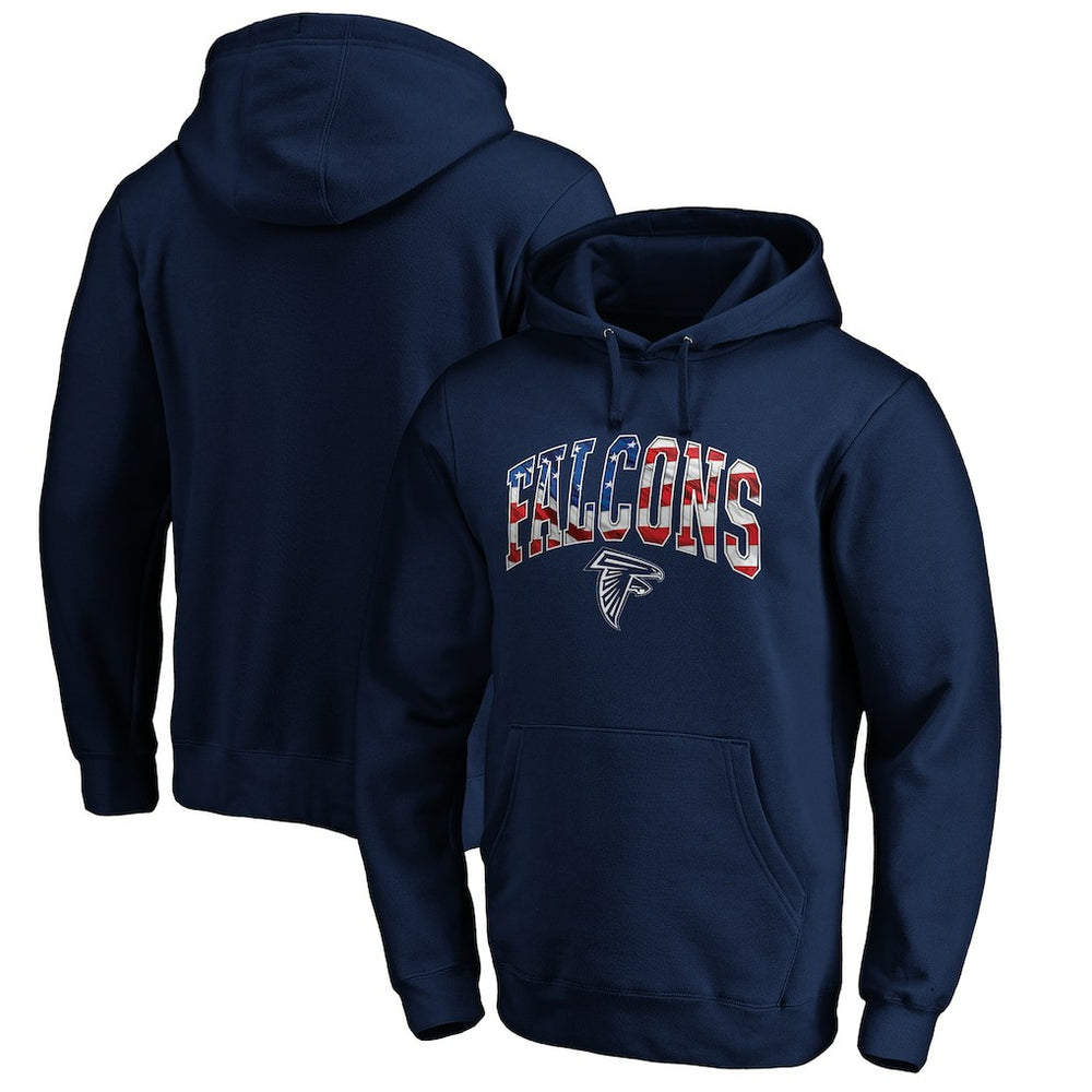NFL Atlanta Falcons Banner Wave Fitted Pullover Hoodie