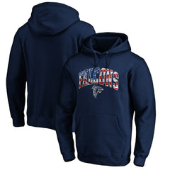NFL Atlanta Falcons Banner Wave Fitted Pullover Hoodie