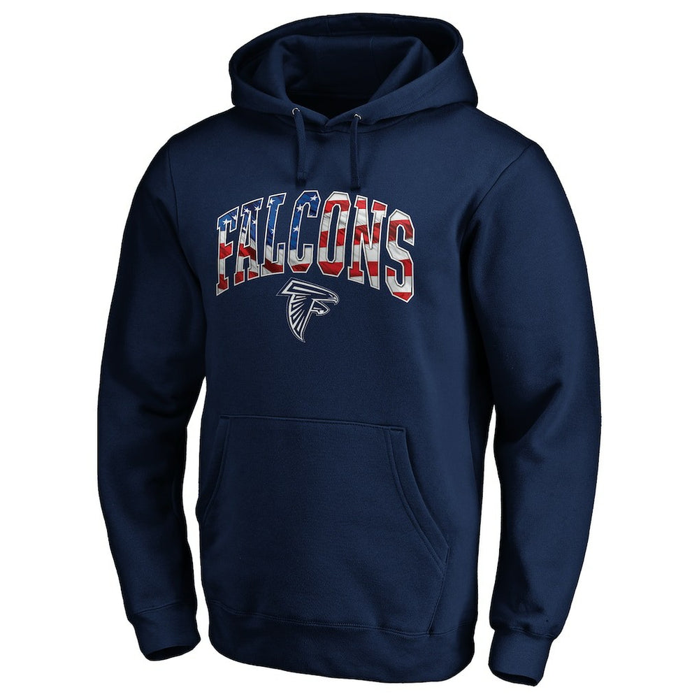NFL Atlanta Falcons Banner Wave Fitted Pullover Hoodie