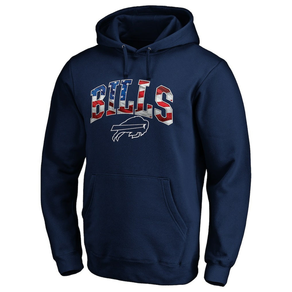 NFL Buffalo Bills Banner Wave Fitted Pullover Hoodie