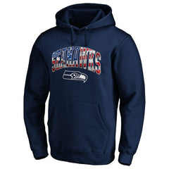NFL Seattle Seahawks Banner Wave Fitted Pullover Hoodie