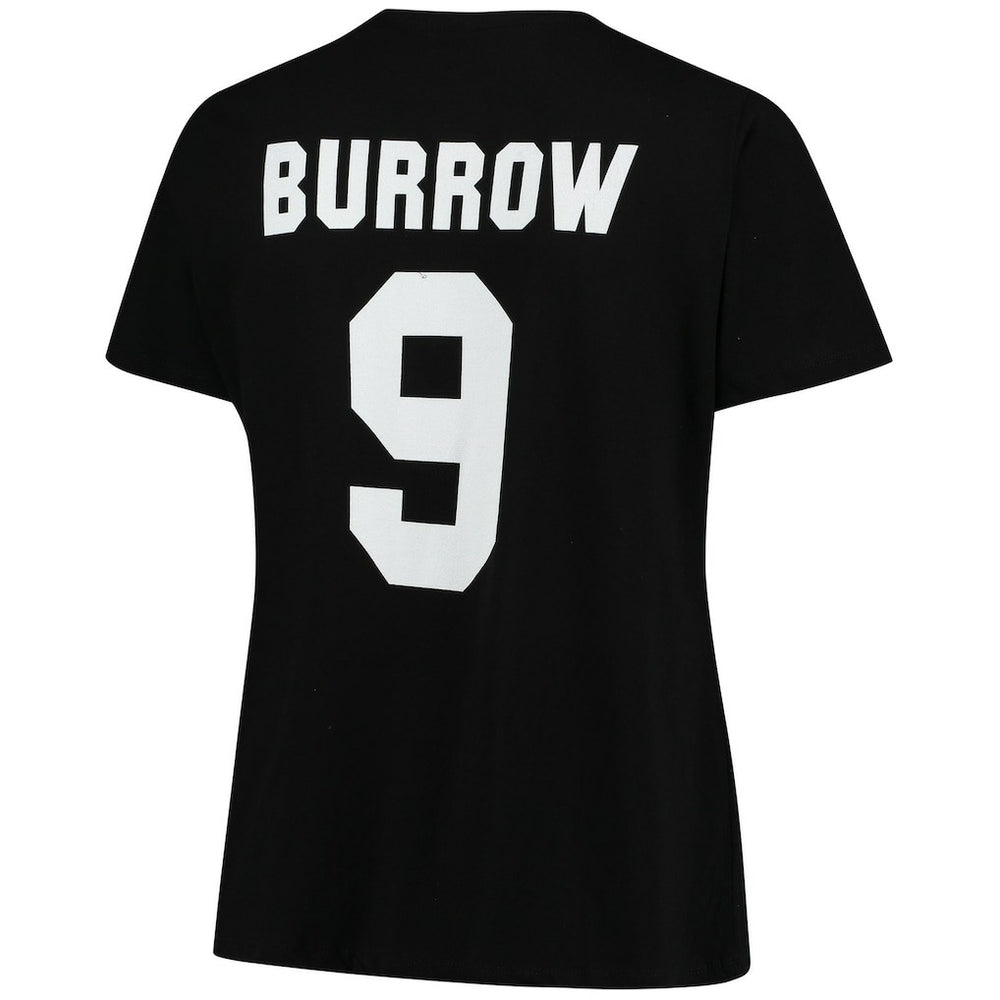 NFL Cincinnati Bengals Joe Burrow  Women's Plus Size Name & Number V-Neck T-Shirt