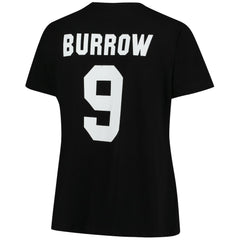 NFL Cincinnati Bengals Joe Burrow  Women's Plus Size Name & Number V-Neck T-Shirt