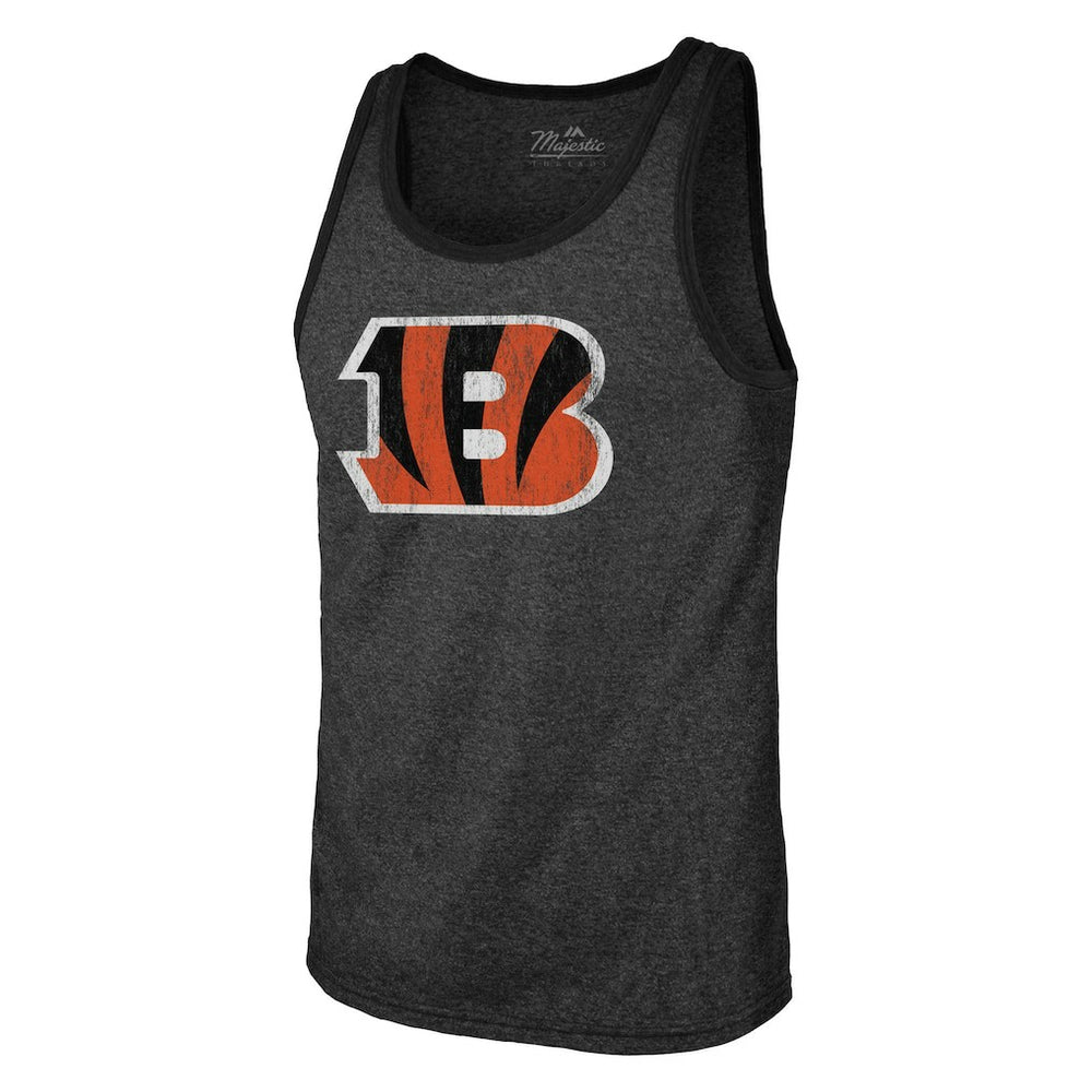 NFL Cincinnati Bengals Joe Burrow  Majestic Threads Name & Number Tri-Blend Tank Top