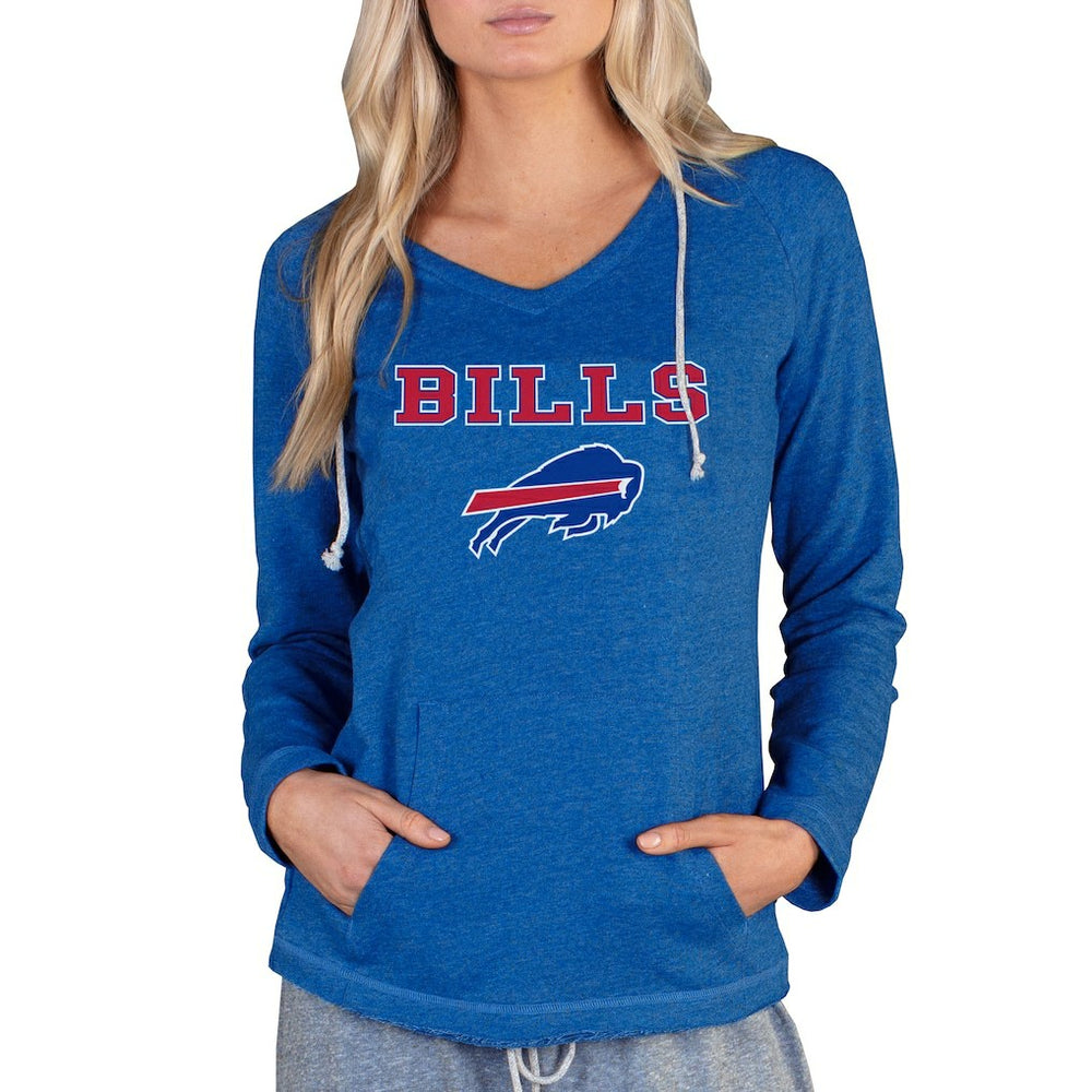 NFL Buffalo Bills Concepts Sport Women's Mainstream Tri-Blend Raglan Hoodie V-Neck Top