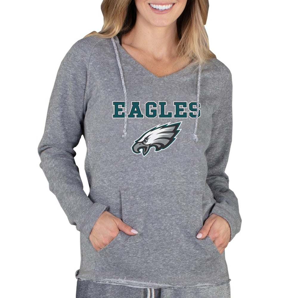 NFL Philadelphia Eagles Concepts Sport Women's Mainstream Tri-Blend Raglan Hoodie V-Neck Top