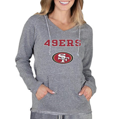 NFL San Francisco 49ers Concepts Sport Women's Mainstream Tri-Blend Raglan Hoodie V-Neck Top