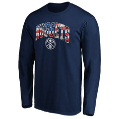 Denver Nuggets Banner Wave Long Sleeve T-Shirt sale - Navy online