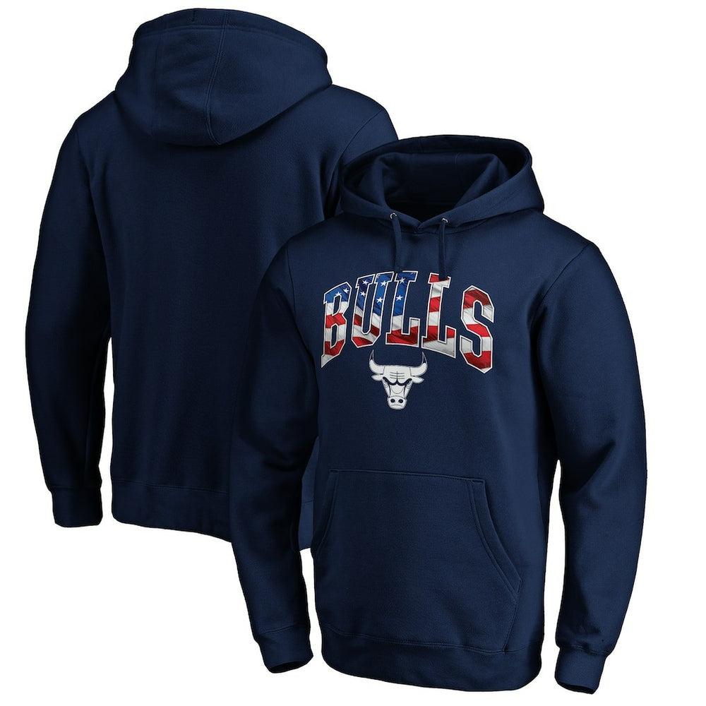 Chicago Bulls Banner Wave Pullover Hoodie - Navy online