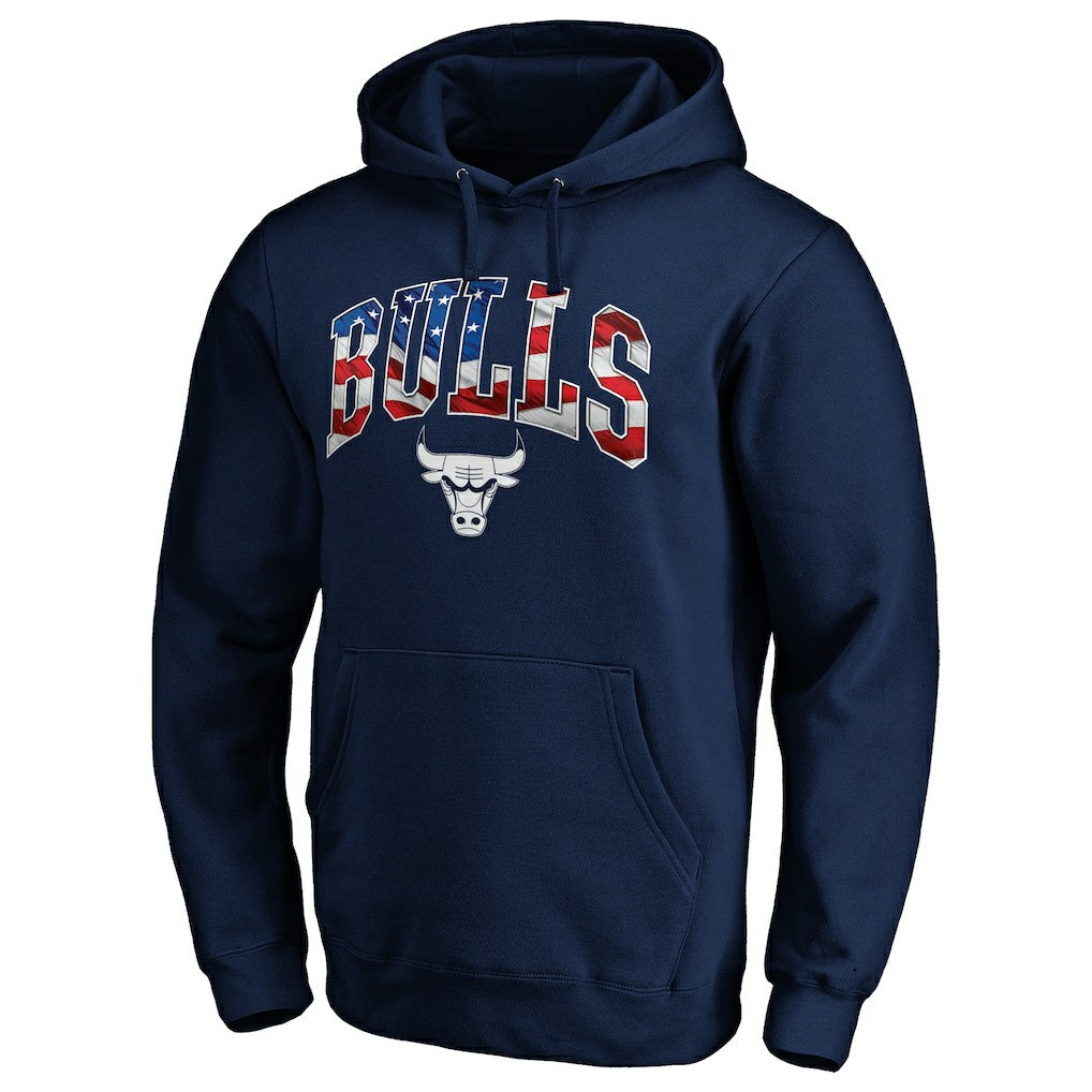 Chicago Bulls Banner Wave Pullover Hoodie - Navy online