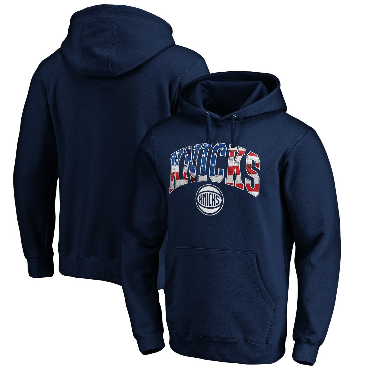 New York Knicks Banner Wave Pullover Hoodie - Navy on sale