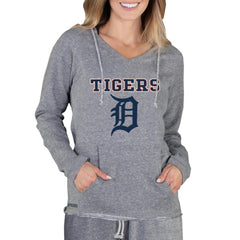 Detroit Tigers Concepts Sport Women's Mainstream Terry Long Sleeve Hoodie Top - Gray