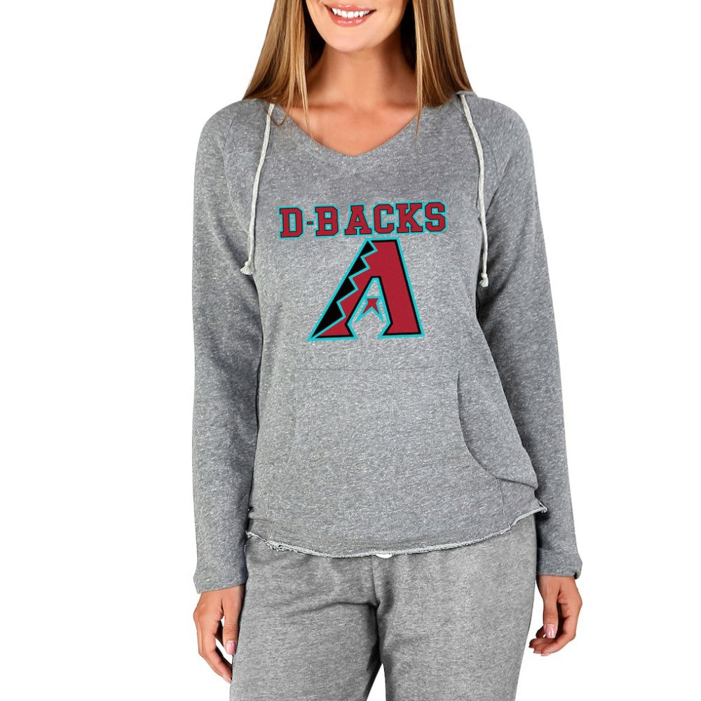 Arizona Diamondbacks Concepts Sport Women's Mainstream Terry Long Sleeve Hoodie Top - Gray
