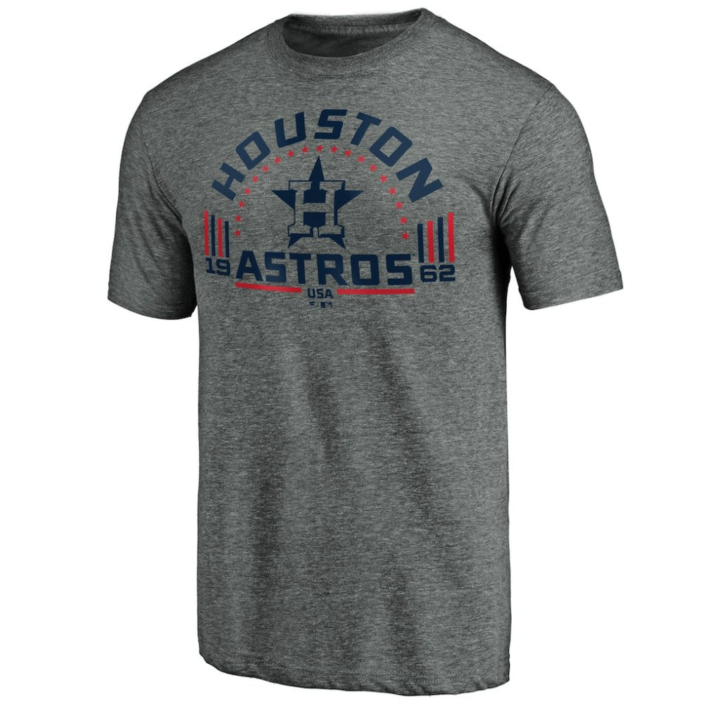 Houston Astros Team Freedom Tri-Blend T-Shirt - Gray