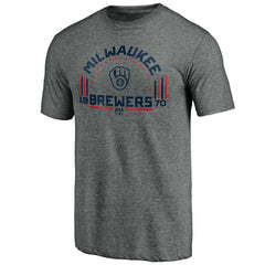 Milwaukee Brewers Team Freedom Tri-Blend T-Shirt - Gray