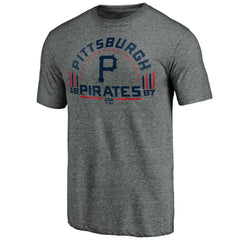 Pittsburgh Pirates Team Freedom Tri-Blend T-Shirt - Gray