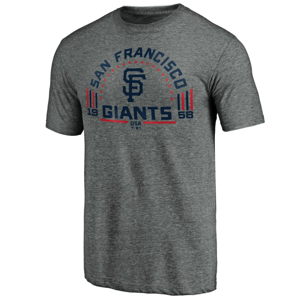 San Francisco Giants Team Freedom Tri-Blend T-Shirt - Gray