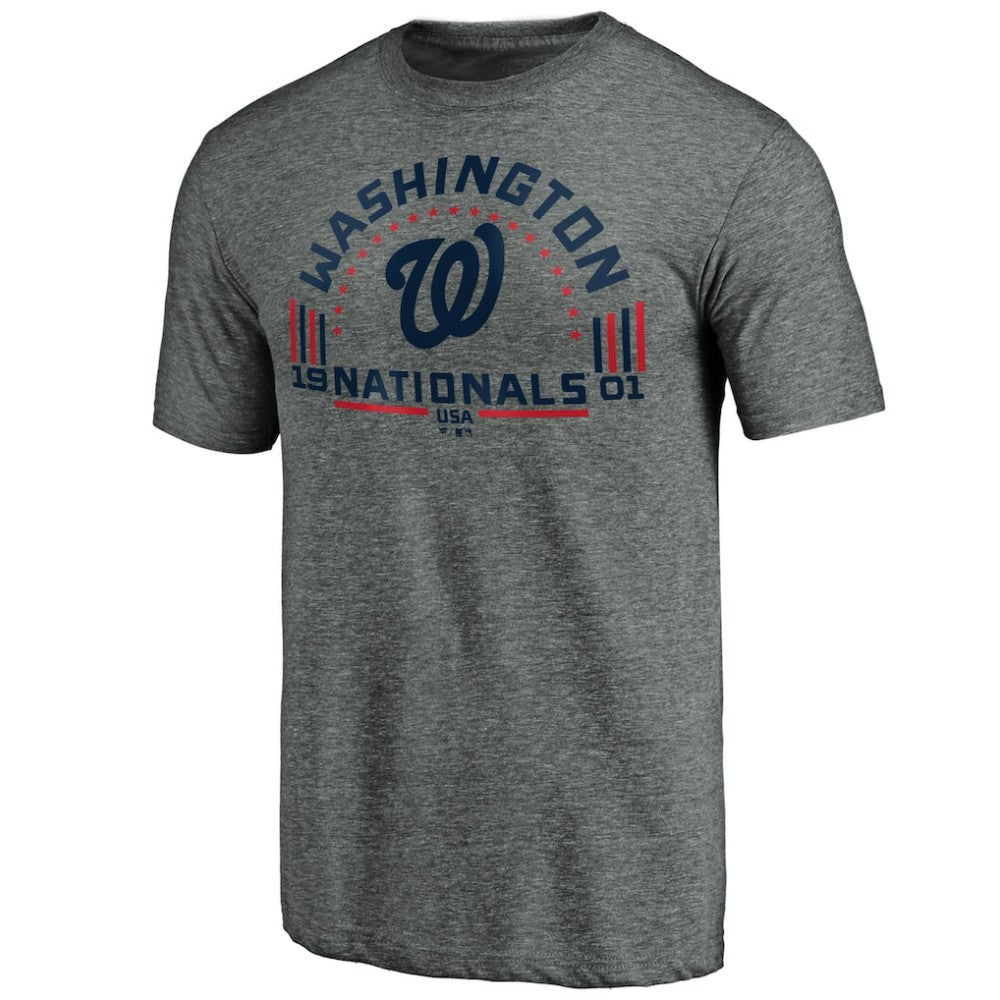 Washington Nationals Team Freedom Tri-Blend T-Shirt - Gray