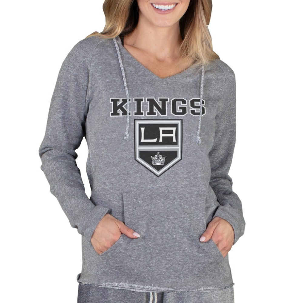 Los Angeles Kings Concepts Sport Women's Mainstream Terry Tri-Blend Long Sleeve Hooded Top