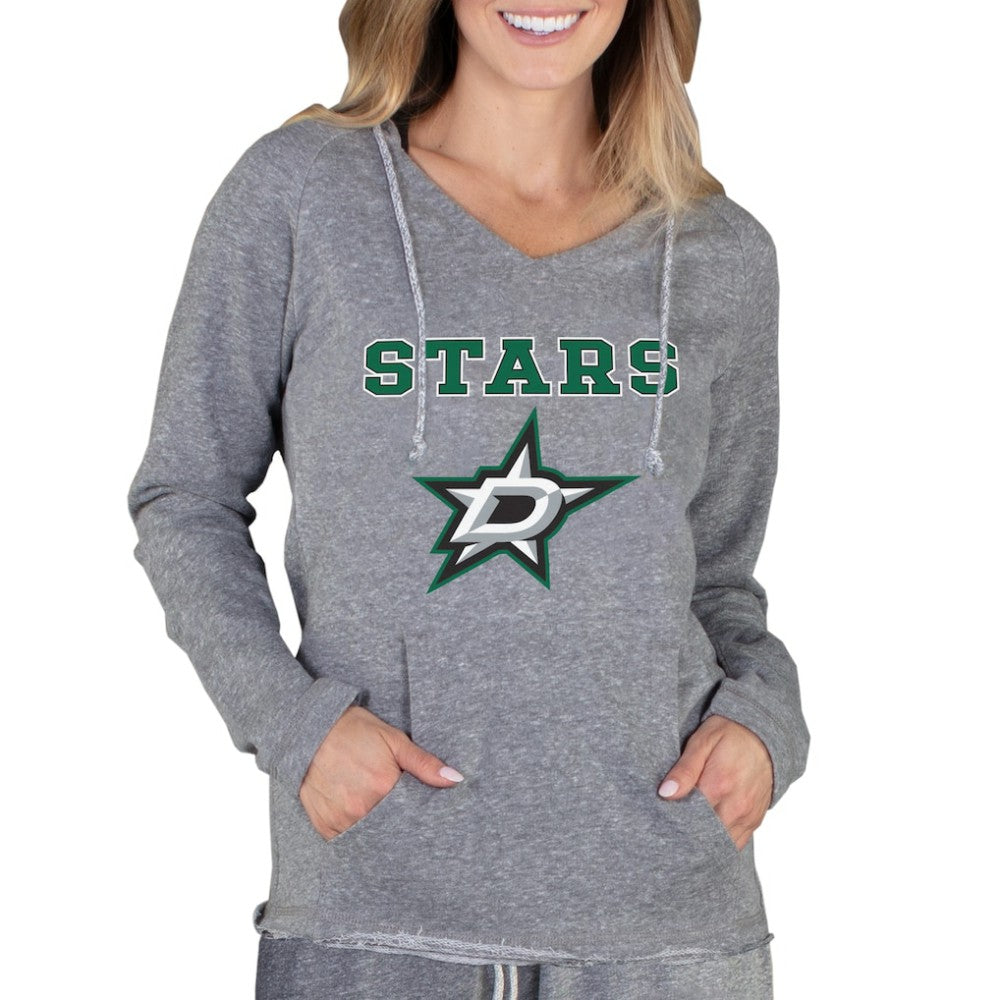 Dallas Stars Concepts Sport Women's Mainstream Terry Tri-Blend Long Sleeve Hooded Top