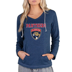 Florida Panthers Concepts Sport Women's Mainstream Terry Tri-Blend Long Sleeve Hooded Top