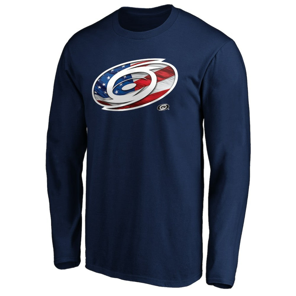 Carolina Hurricanes Banner Wave Logo Long Sleeve T-Shirt