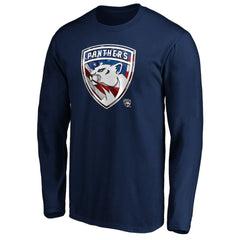Florida Panthers Banner Wave Logo Long Sleeve T-Shirt