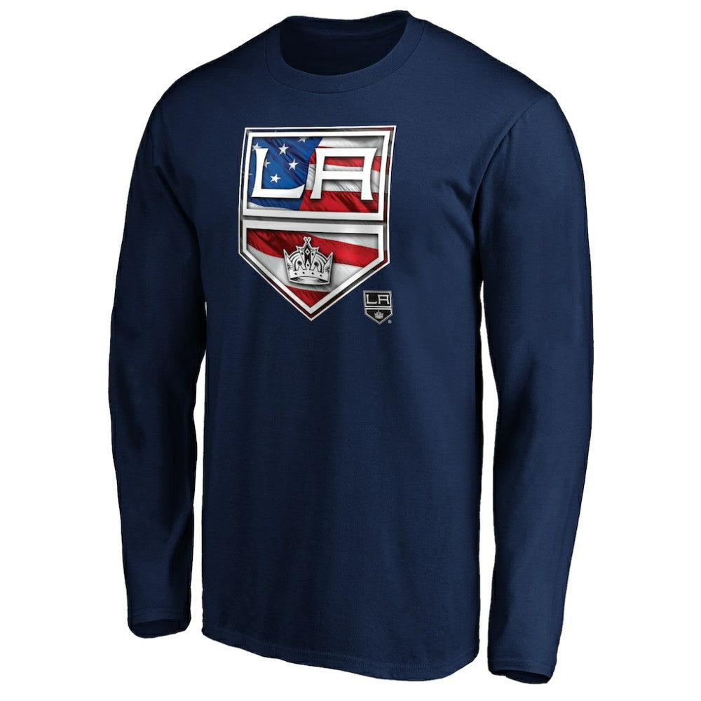 Los Angeles Kings Banner Wave Logo Long Sleeve T-Shirt