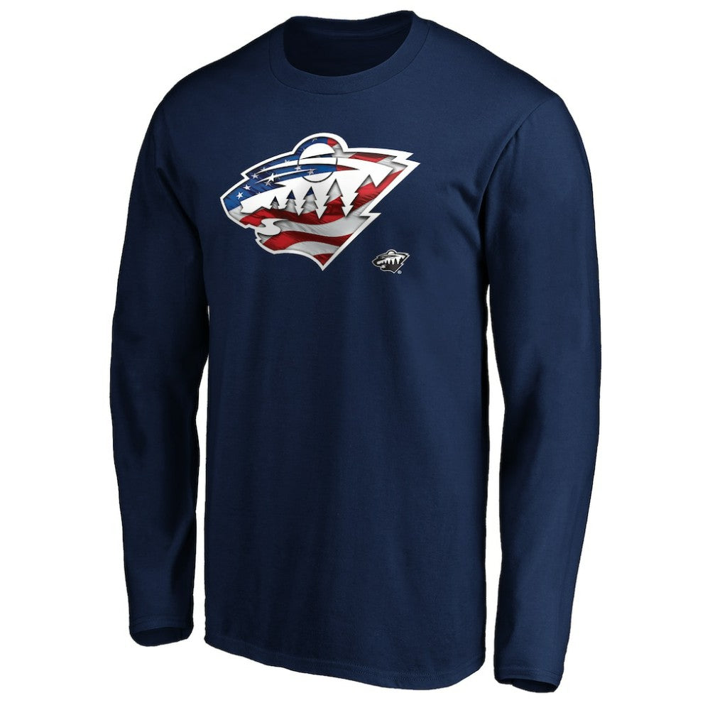 Minnesota Wild Banner Wave Logo Long Sleeve T-Shirt
