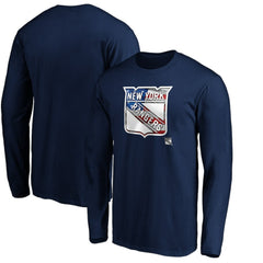 New York Rangers Banner Wave Logo Long Sleeve T-Shirt