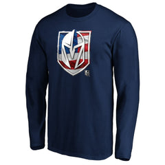 Vegas Golden Knights Banner Wave Logo Long Sleeve T-Shirt
