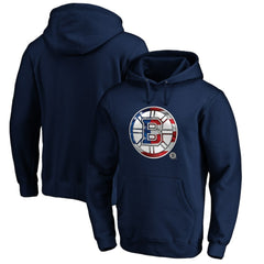 Boston Bruins Banner Wave Logo Pullover Hoodie