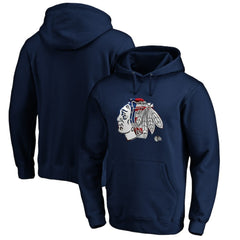 Chicago Blackhawks Banner Wave Logo Pullover Hoodie