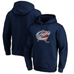 Columbus Blue Jackets Banner Wave Logo Pullover Hoodie