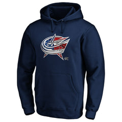 Columbus Blue Jackets Banner Wave Logo Pullover Hoodie