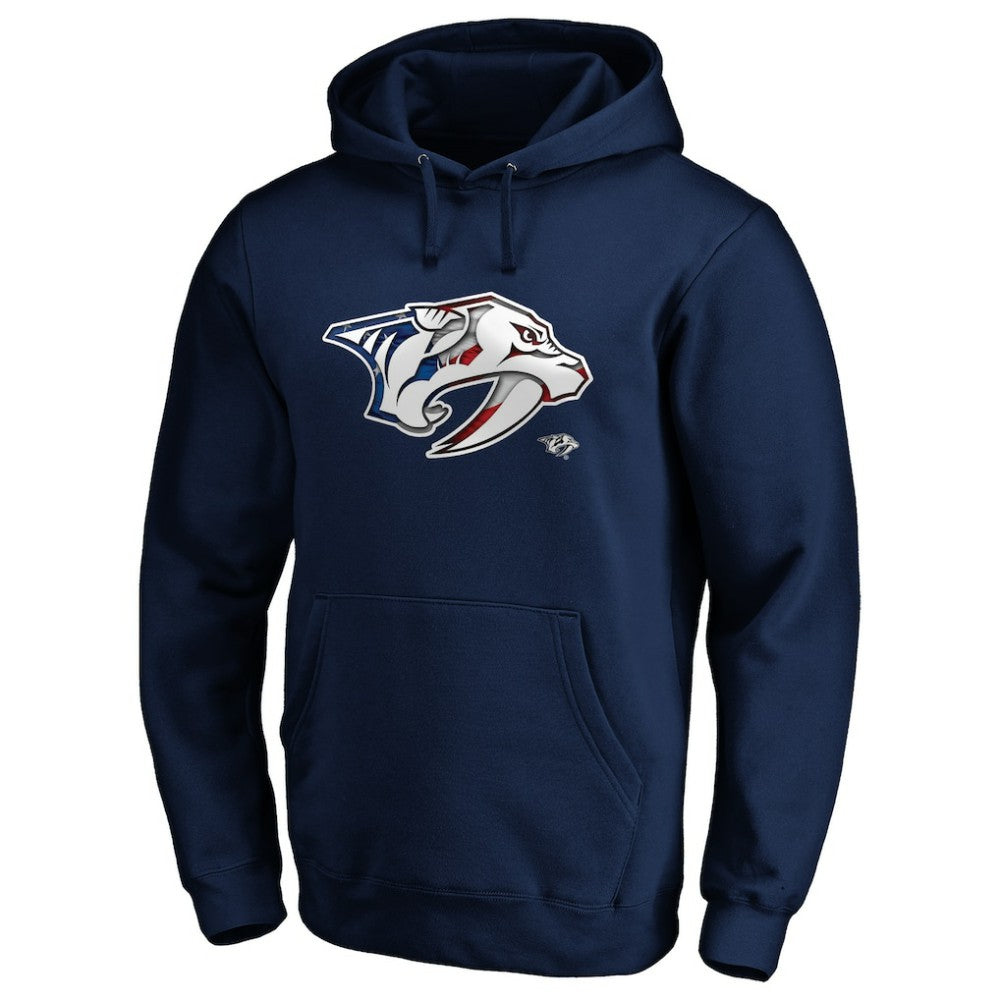 Nashville Predators Banner Wave Logo Pullover Hoodie