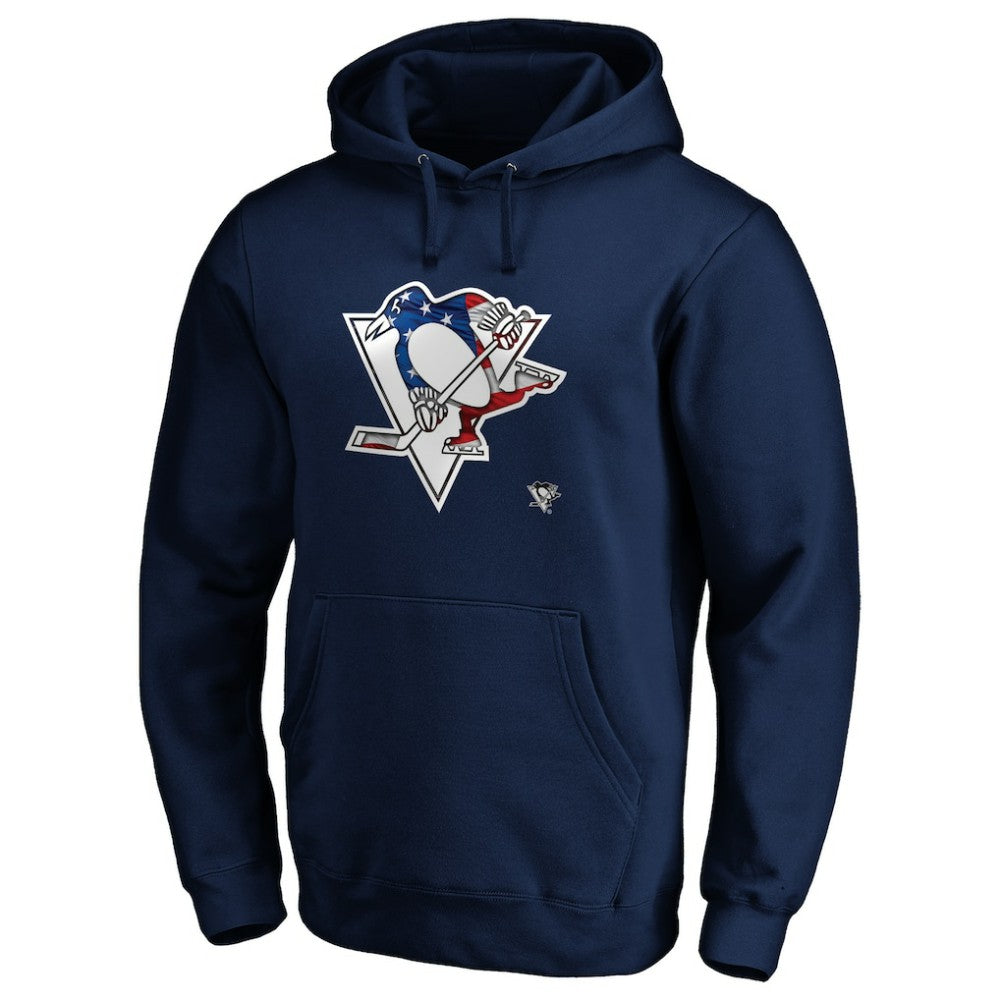 Pittsburgh Penguins Banner Wave Logo Pullover Hoodie