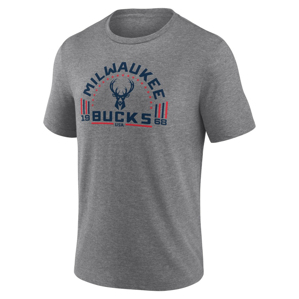Milwaukee Bucks Team Freedom Tri-Blend T-Shirt - Gray cheap