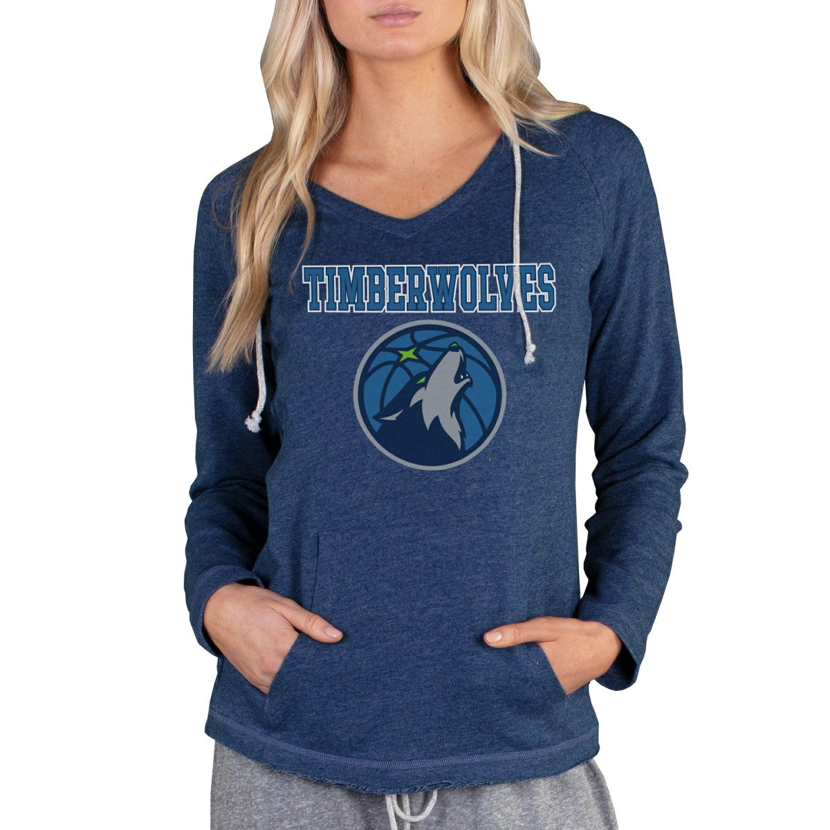 Minnesota Timberwolves Concepts Sport Women's Mainstream Terry Hooded Top - Navy shop