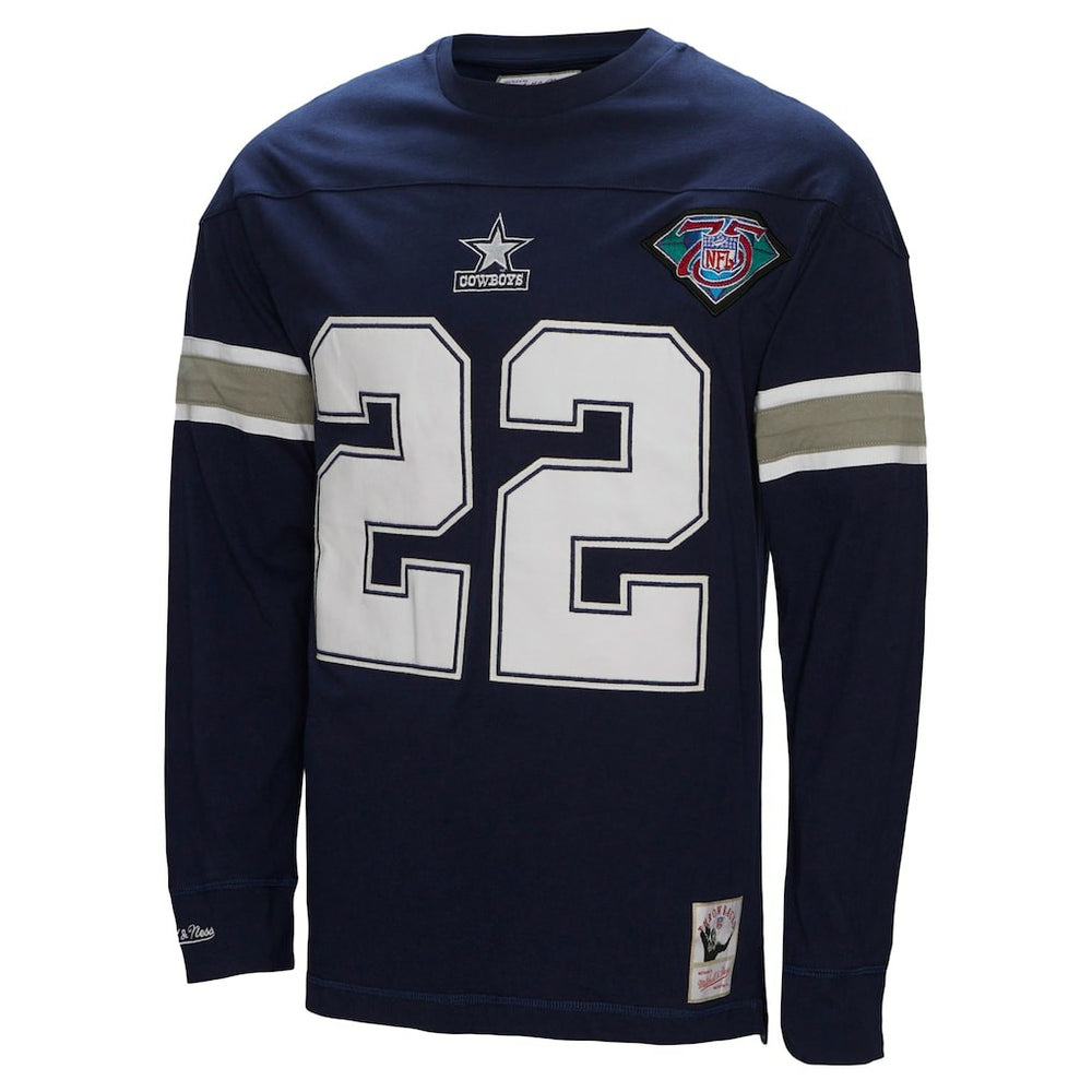 NFL Dallas Cowboys Emmitt Smith  Throwback Retired Player Name & Number Long Sleeve Top