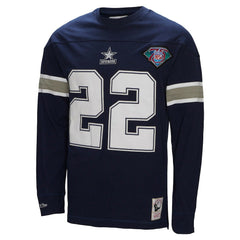 NFL Dallas Cowboys Emmitt Smith  Throwback Retired Player Name & Number Long Sleeve Top