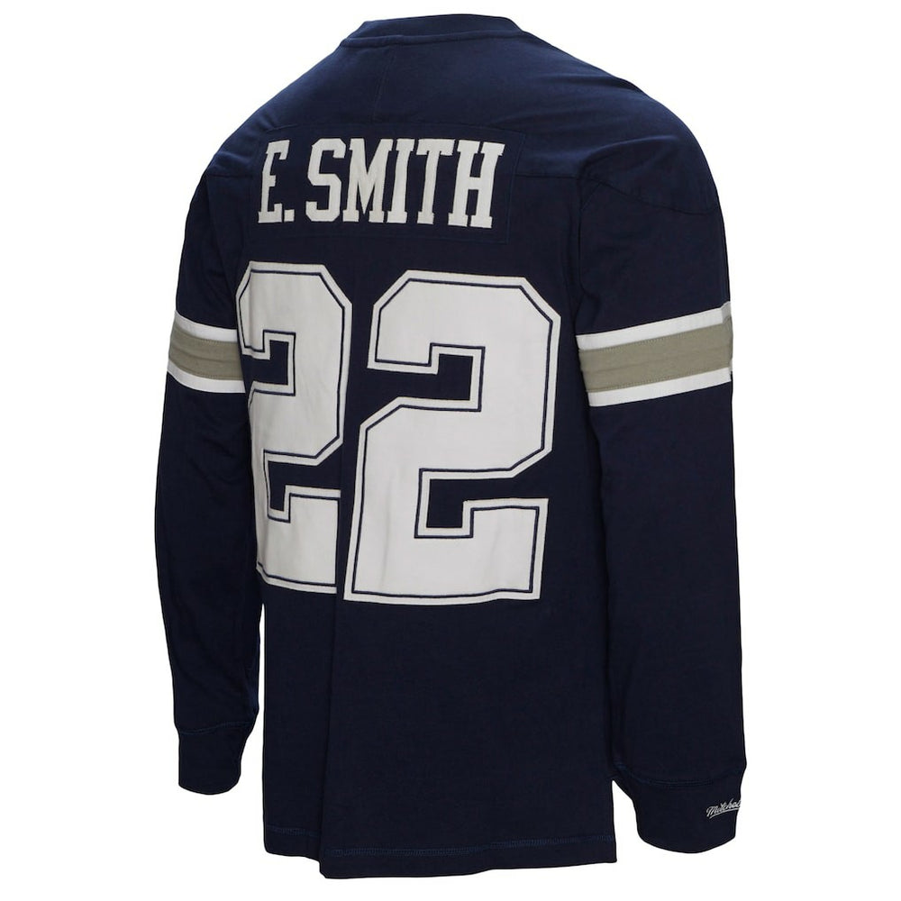 NFL Dallas Cowboys Emmitt Smith  Throwback Retired Player Name & Number Long Sleeve Top
