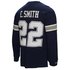 NFL Dallas Cowboys Emmitt Smith  Throwback Retired Player Name & Number Long Sleeve Top