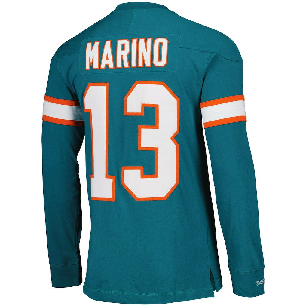 NFL Miami Dolphins Dan Marino  Throwback Retired Player Name & Number Long Sleeve Top