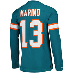 NFL Miami Dolphins Dan Marino  Throwback Retired Player Name & Number Long Sleeve Top