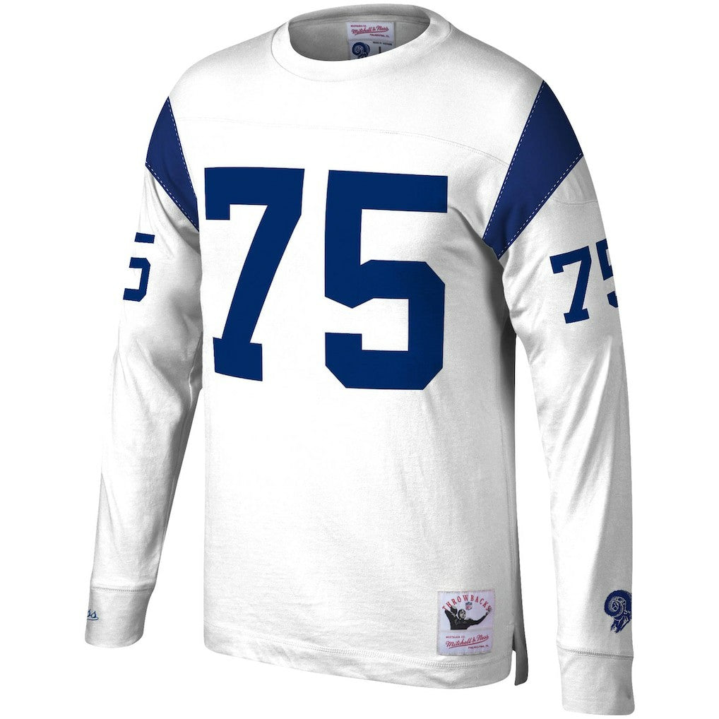 NFL Los Angeles Rams Deacon Jones  Throwback Retired Player Name & Number Long Sleeve Top